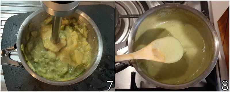 d. blend the zucchini soup