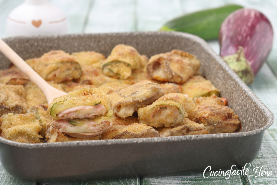 Eggplant and Zucchini Rolls