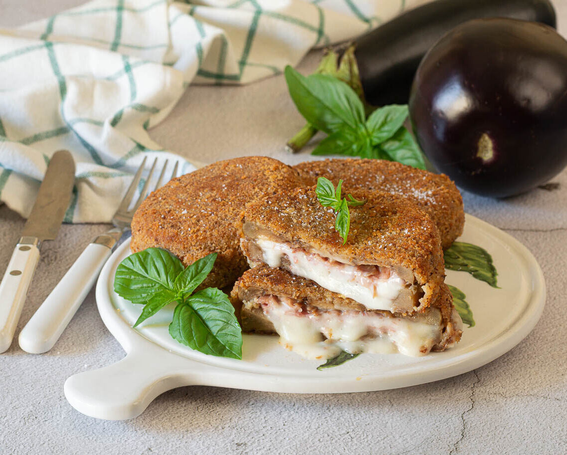 Eggplant Cordon Bleu with Ham and Smoked Provola