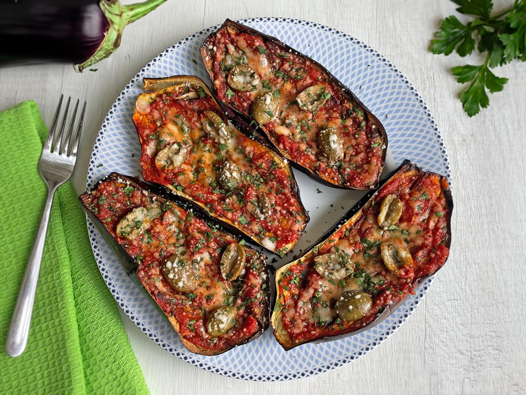 How to prepare Eggplants with Tomato Sauce and Olives in Air Fryer