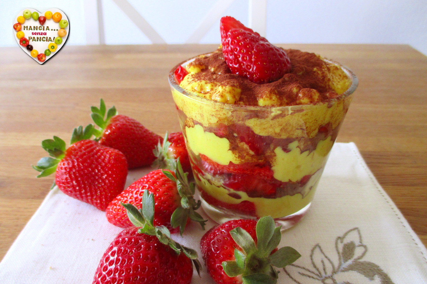 English trifle with ladyfingers and fruit