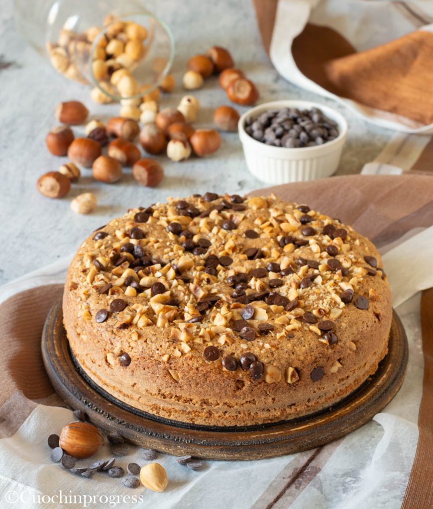 torta di nocciole e cioccolato