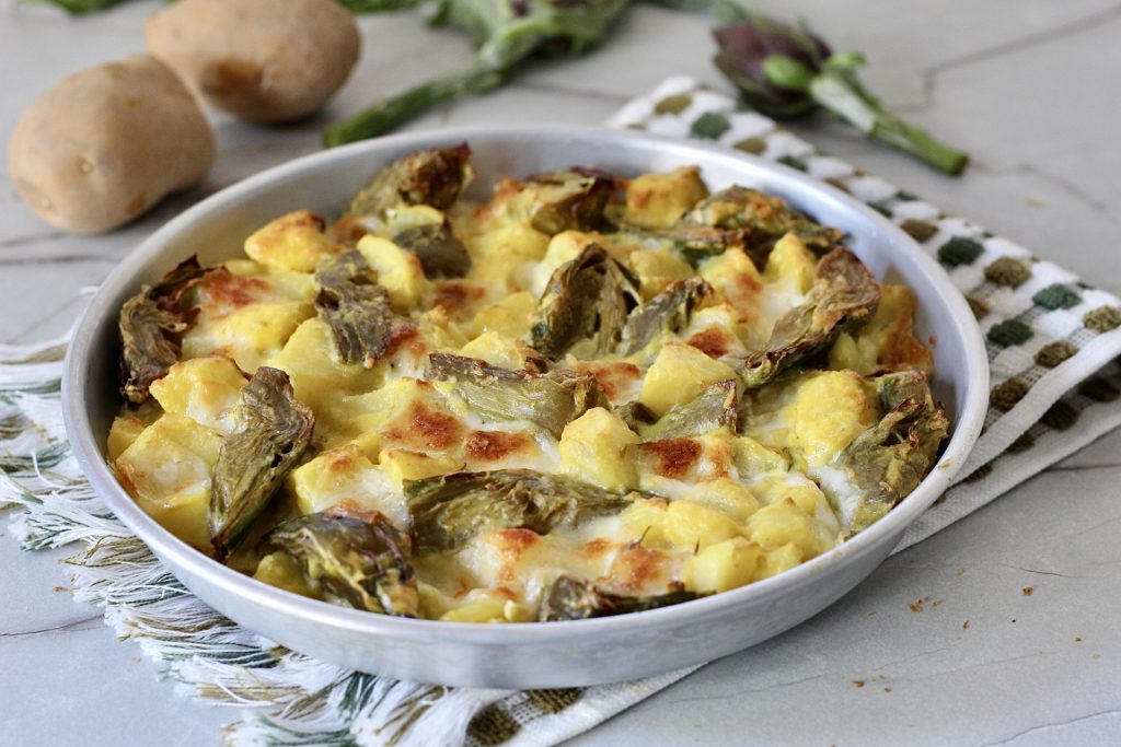 Potato and Artichoke Casserole, Easy Recipe for Oven or Air Fryer