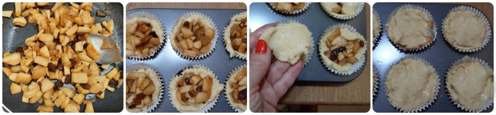 soft apple heart and cinnamon cupcakes