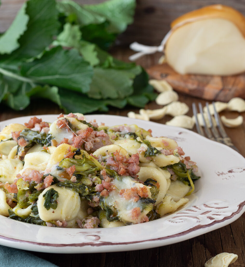 Orecchiette with broccoli rabe and melty sausage