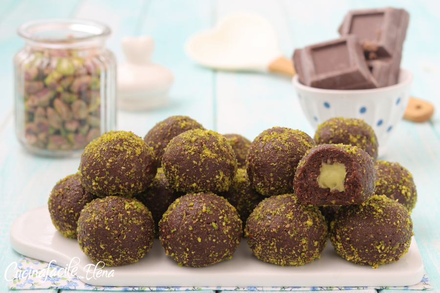 Pistachio and Chocolate Truffles
