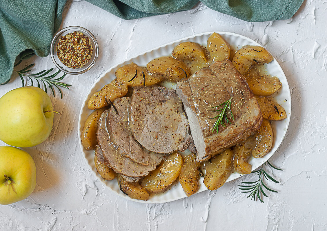 Pork Loin with Apples and Mustard