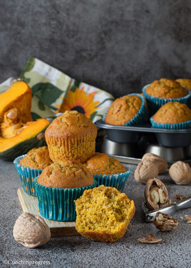 pumpkin and walnut muffins