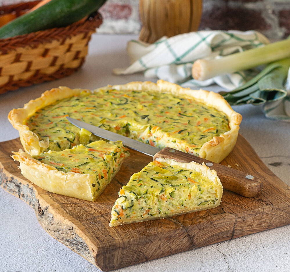Leek, Zucchini and Carrot Quiche