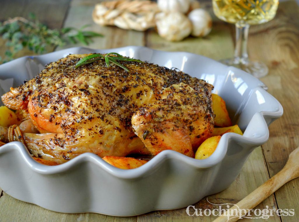 roast chicken with herbs