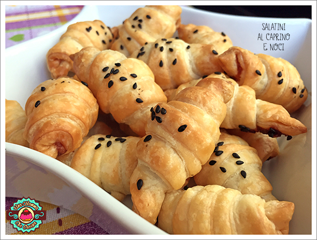Savory Croissants with Goat Cheese and Walnuts