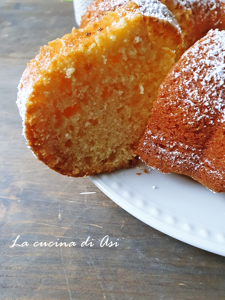 slice of bundt cake with cannellini beans white chocolate and lemon
