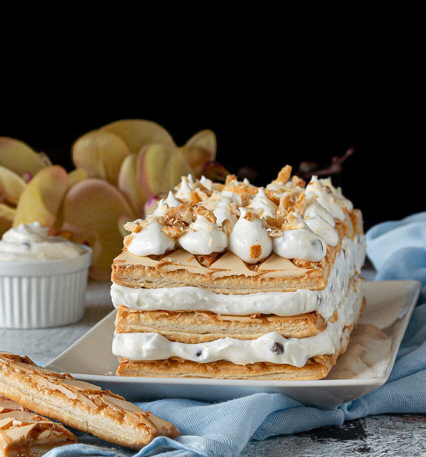 Sweet Puff Pastries with Milk Cream