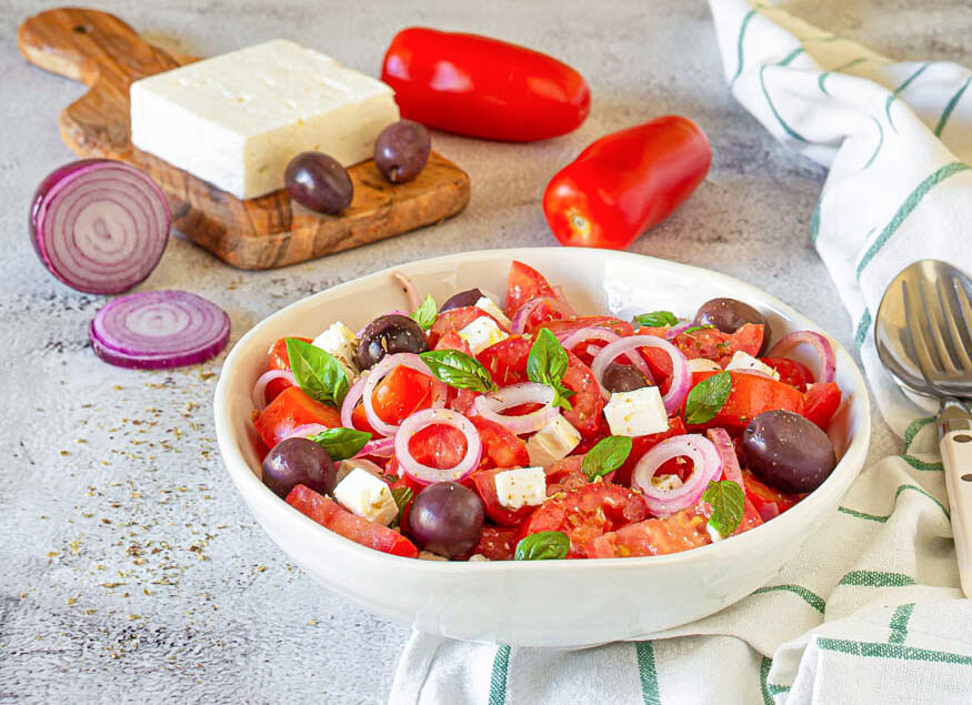 Tomato, Feta and Olive Salad