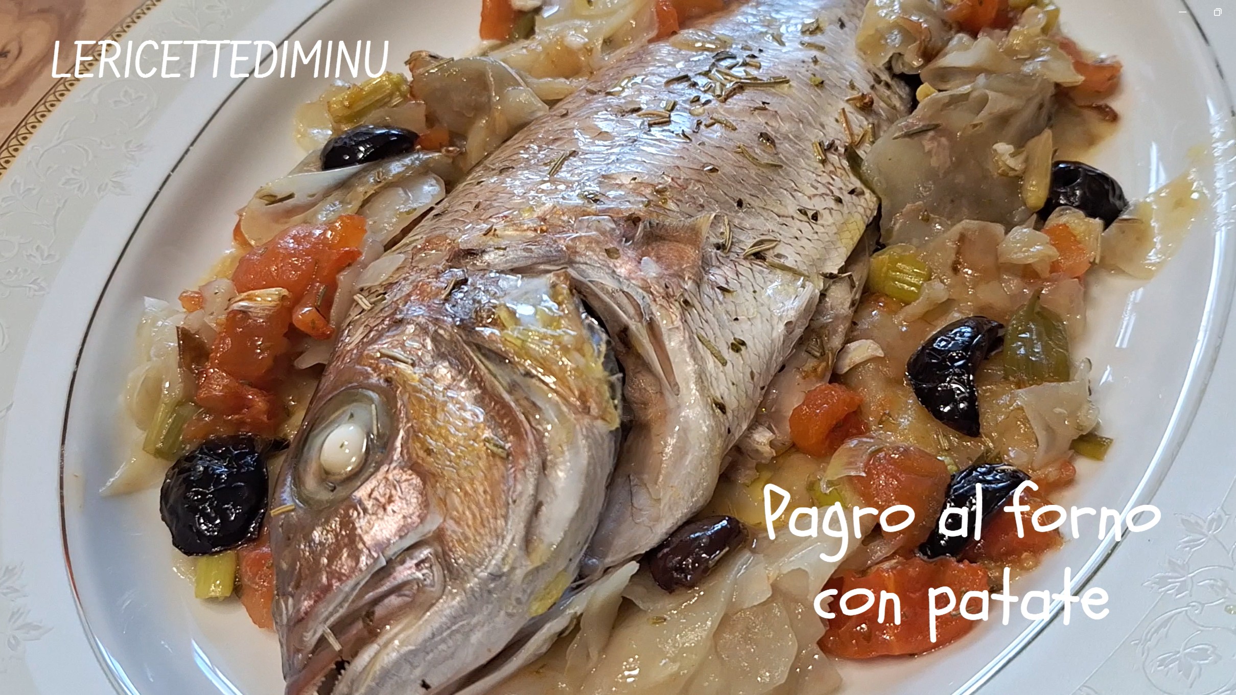 Pagro or pauro baked with potatoes