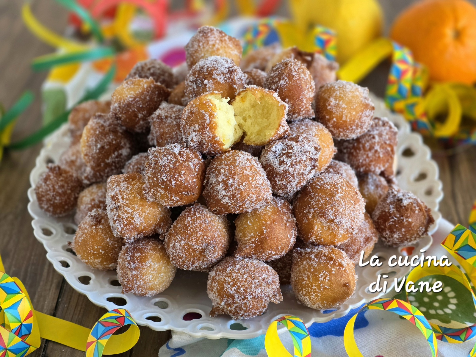 CASTAGNOLE orange ricotta and lemon – TV Episode La cucina di Vane