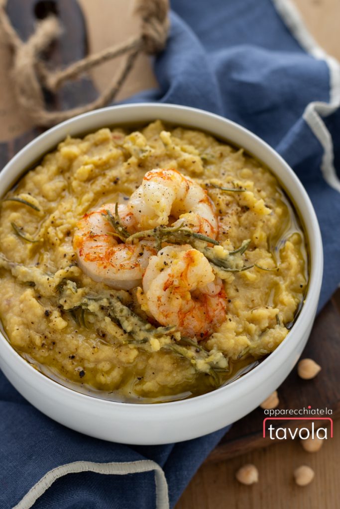 chickpea and shrimp cream