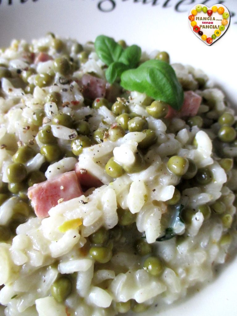 Creamy pea risotto, Mangia senza Pancia