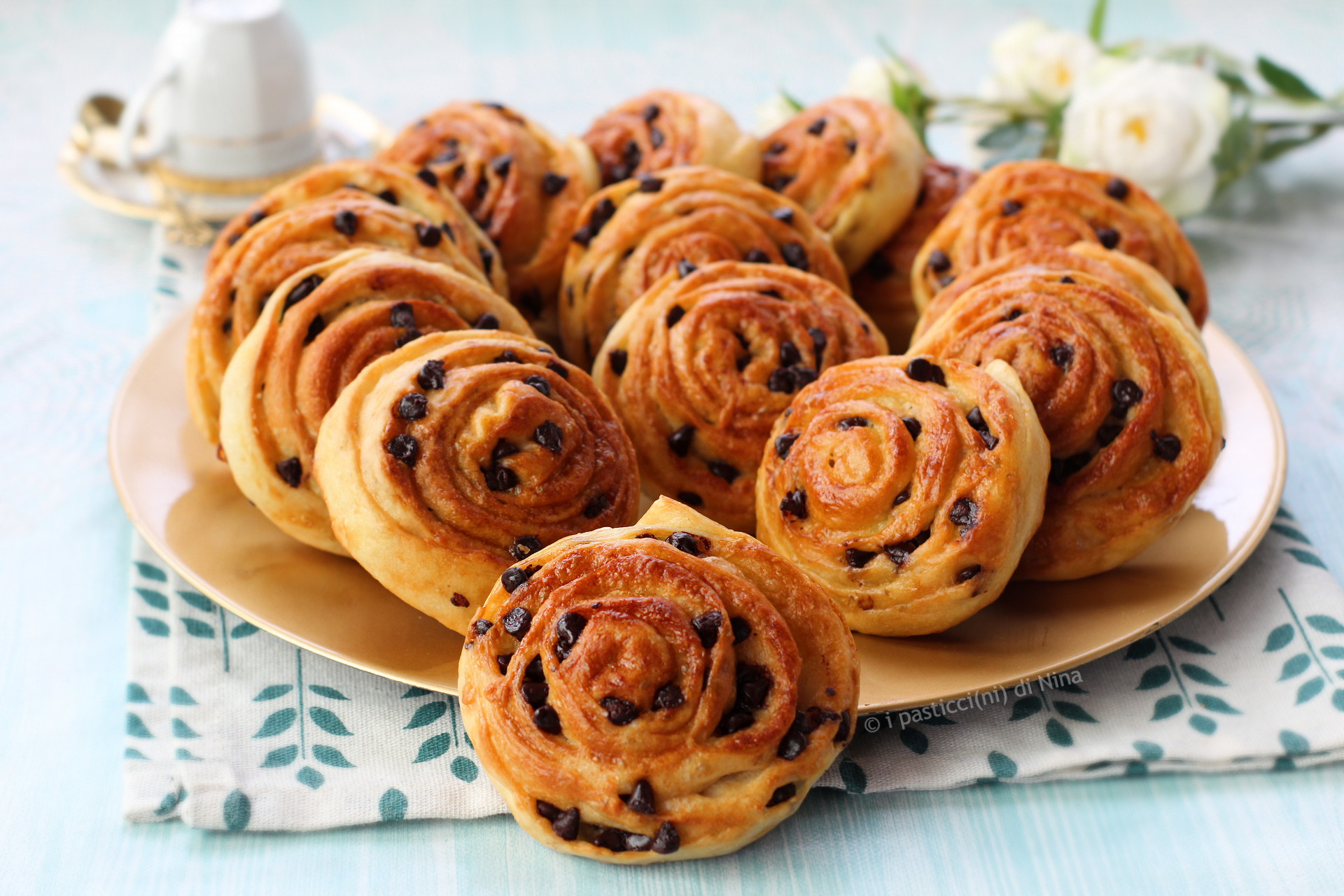 Egg-Free Pan Girella with Dark Chocolate Chips