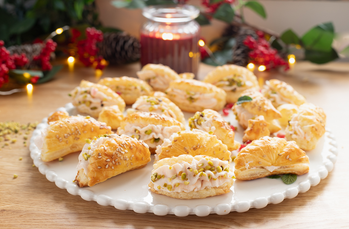 Savory Puff Pastry Shells with Salmon Cream