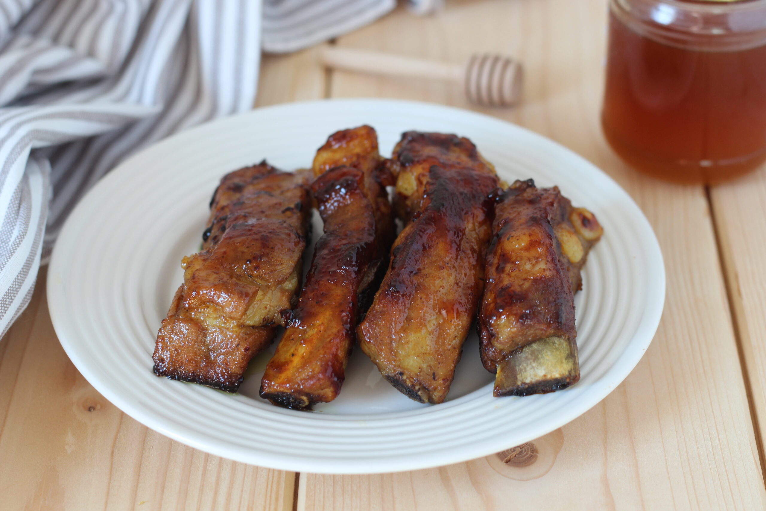 Pork Ribs with Paprika in a Pan