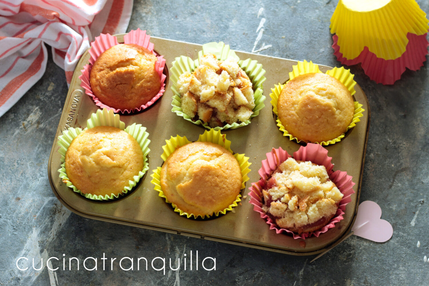 Pineapple Mimosa Muffins with Strawberry Jam