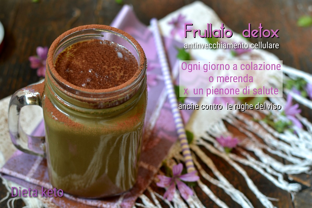 Matcha, Avocado and Cocoa Detox Smoothie: Keto Diet