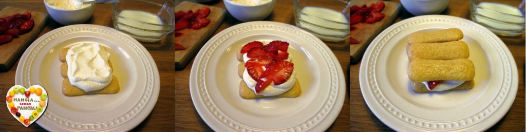 Tiramisu pavesini and strawberries light, Mangia senza Pancia