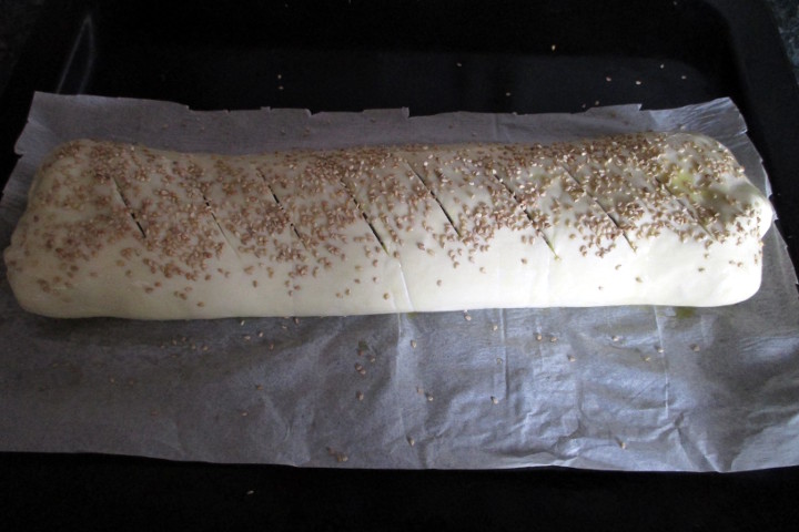 Vegan loaf in crust preparation, Mangia senza Pancia