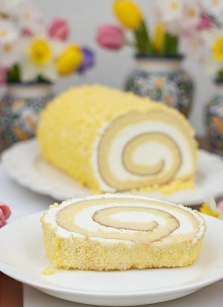 finished Soft Roll with Chantilly Cream