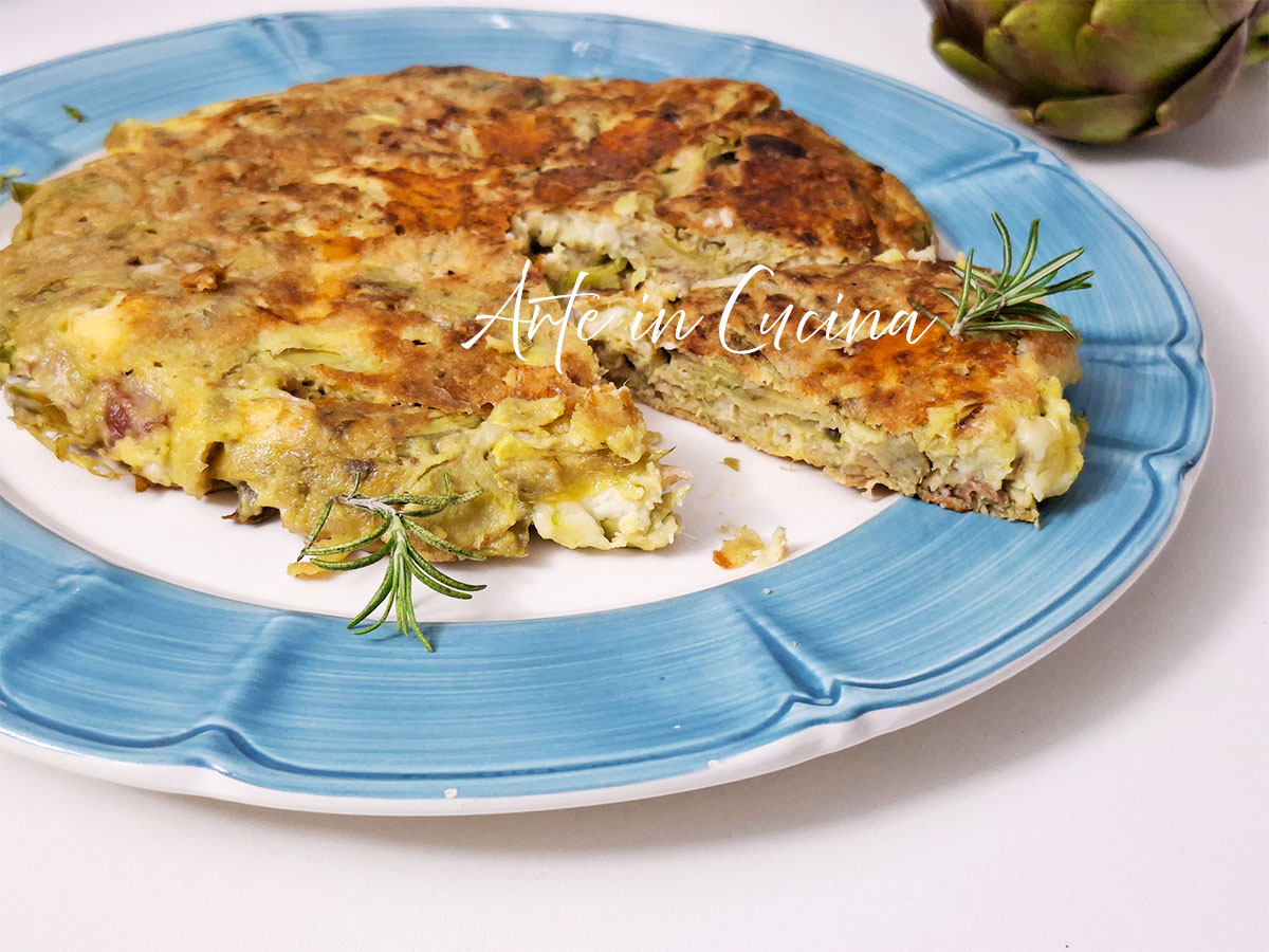 ARTICHOKE FRITTATA (savory pie with prosciutto and provola)