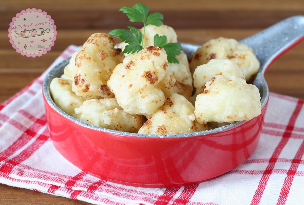 FRIED CAULIFLOWER with a light, crispy batter