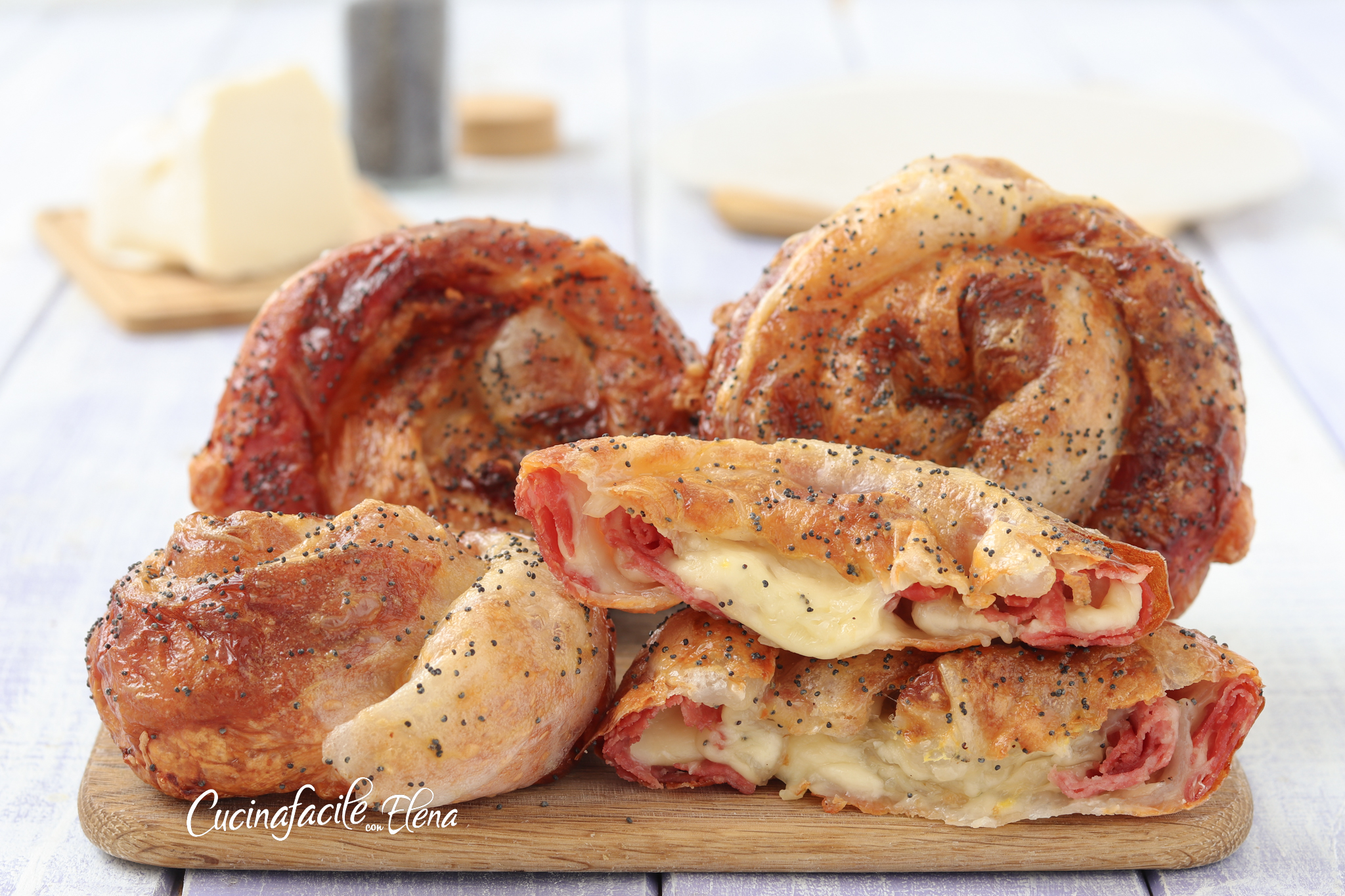 Crispy savory pinwheels