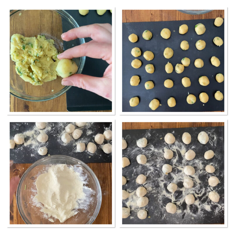 Forming potato balls