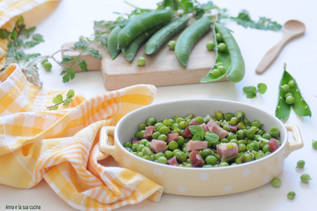 Peas with Cooked and Cured Ham