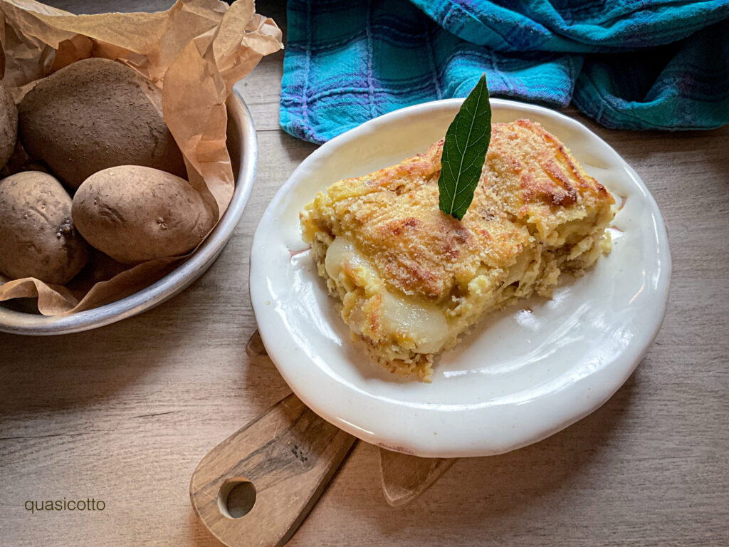 Potato purée bake, simple and quick in the air fryer.