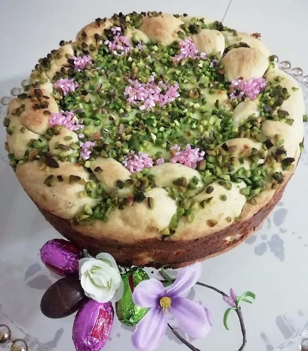 RICOTTA CAKE WITH CANDIED CITRON AND PISTACHIOS