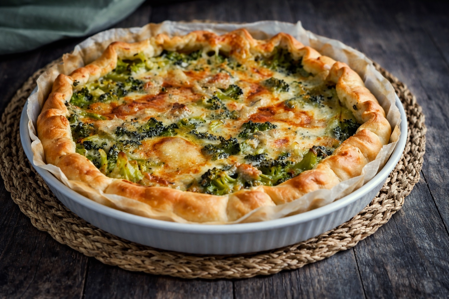 Rustic Tart with Broccoli and Gorgonzola