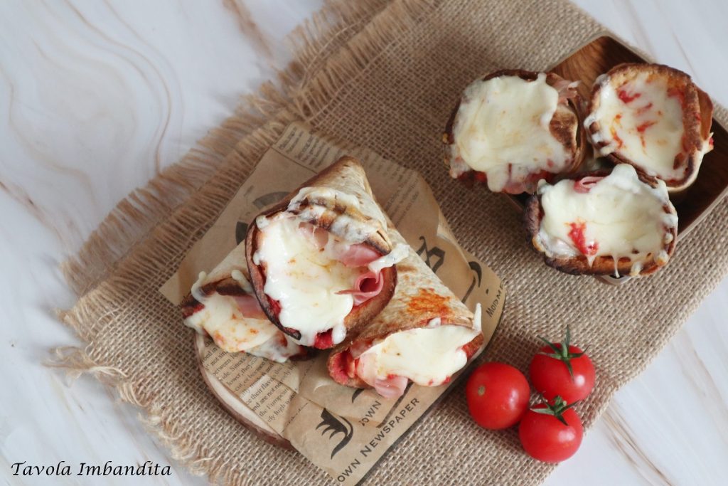 Stuffed piadina cones