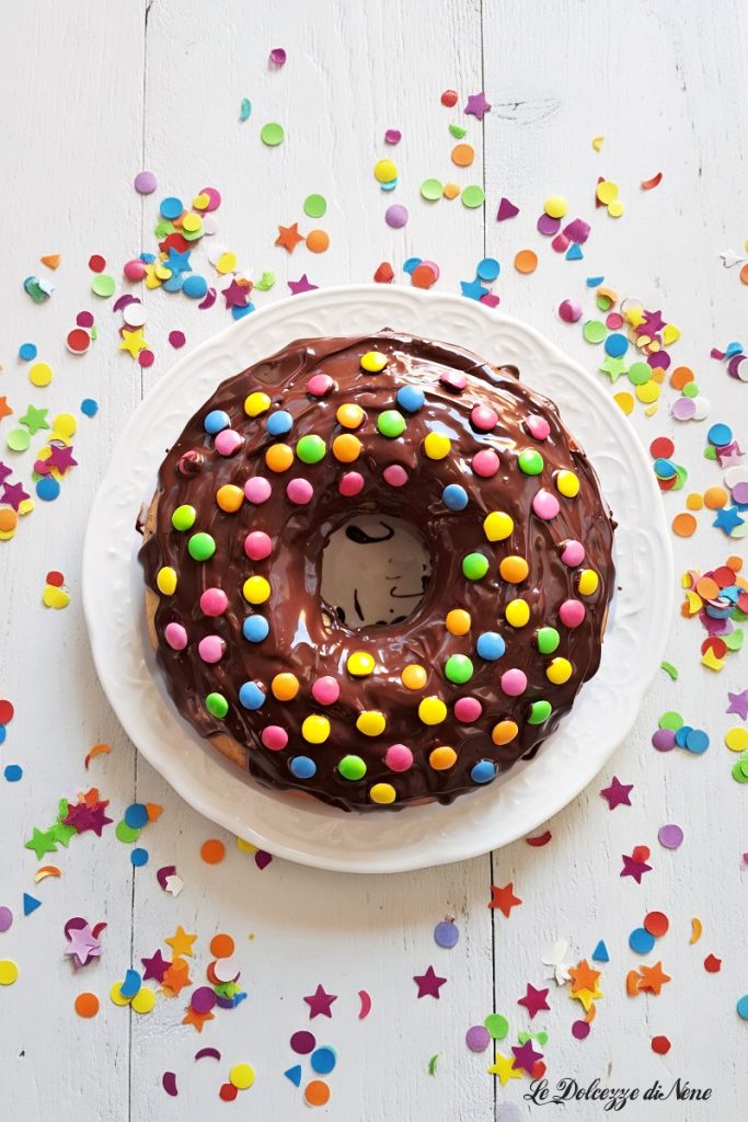 super colorful Carnival bundt cake