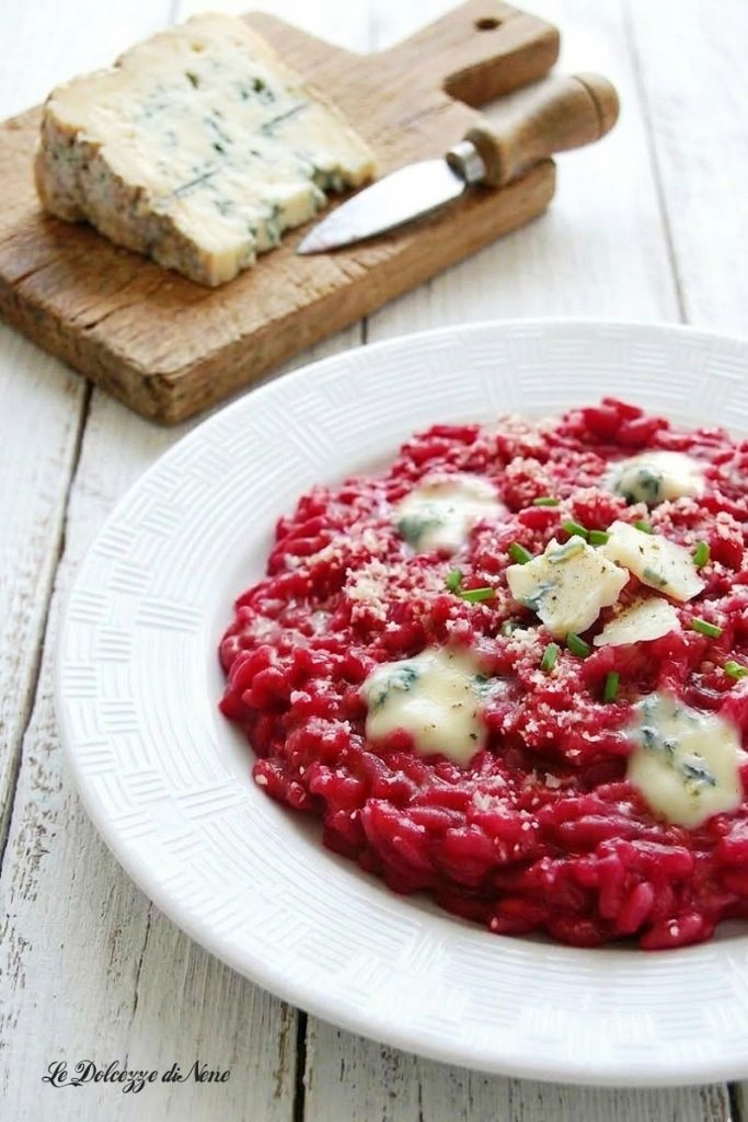 beetroot and gorgonzola risotto