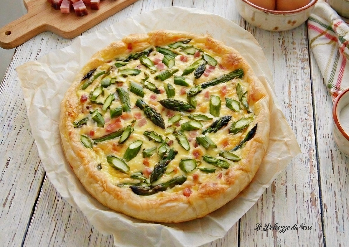 QUICHE WITH ASPARAGUS AND SPECK