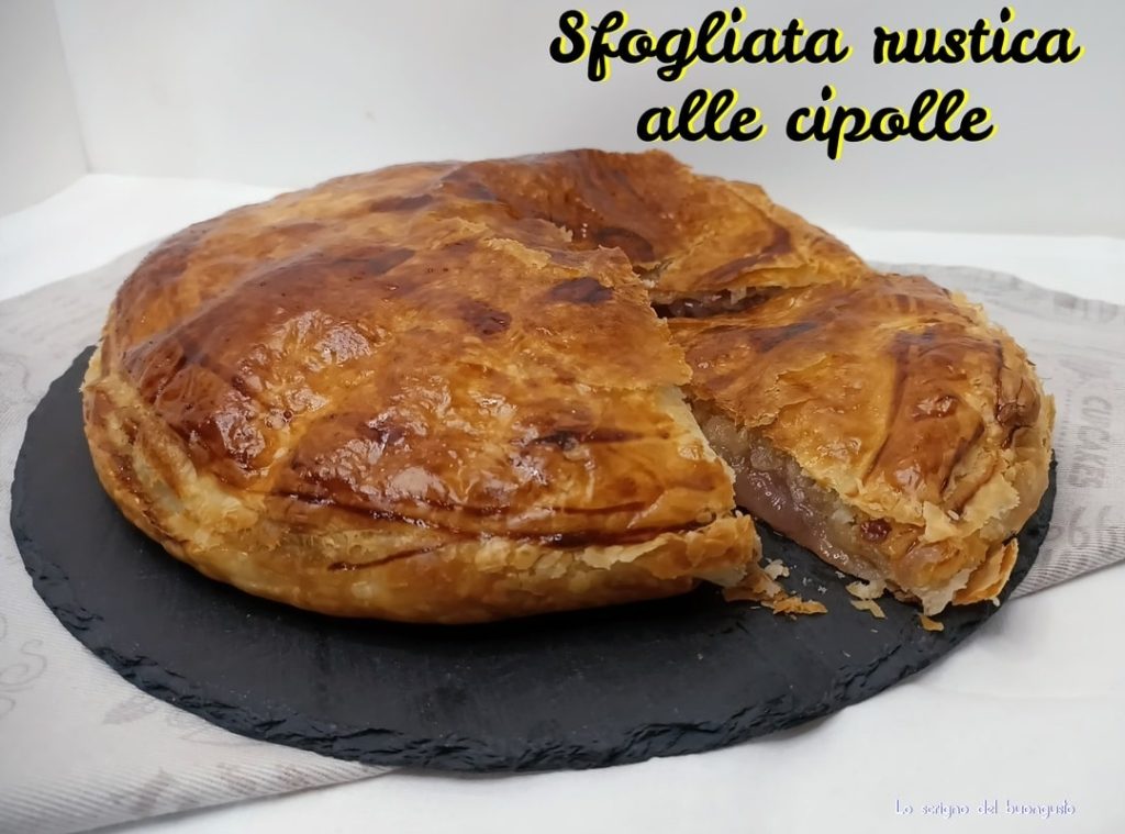 Rustic onion puff pastry