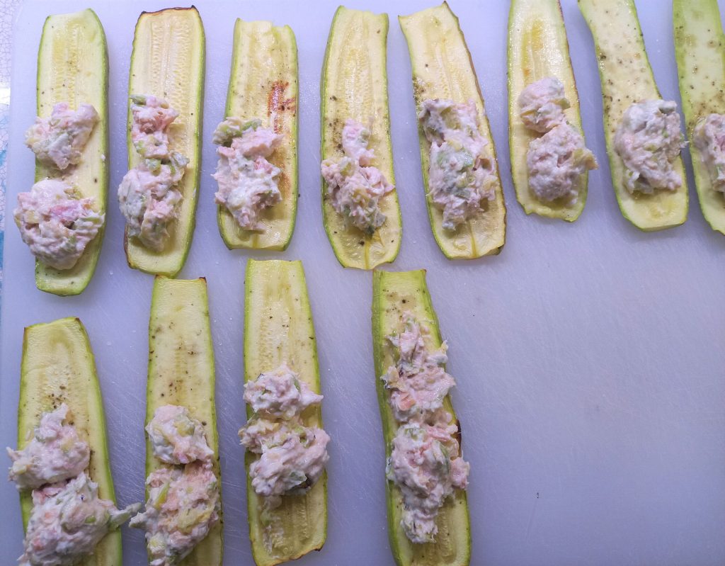 Zucchini Rolls with Tuna Mousse