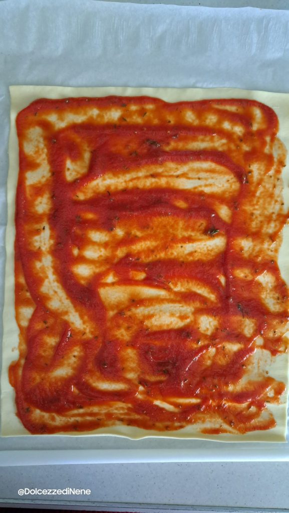 Savory puff pastry colomba