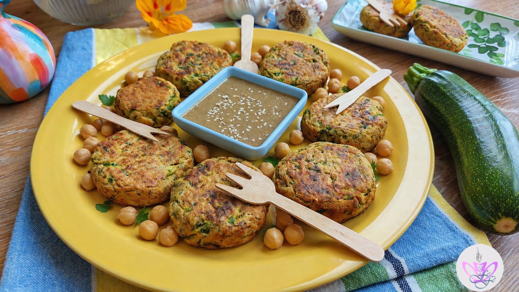 MINI CHICKPEA AND ZUCCHINI MEDALLIONS