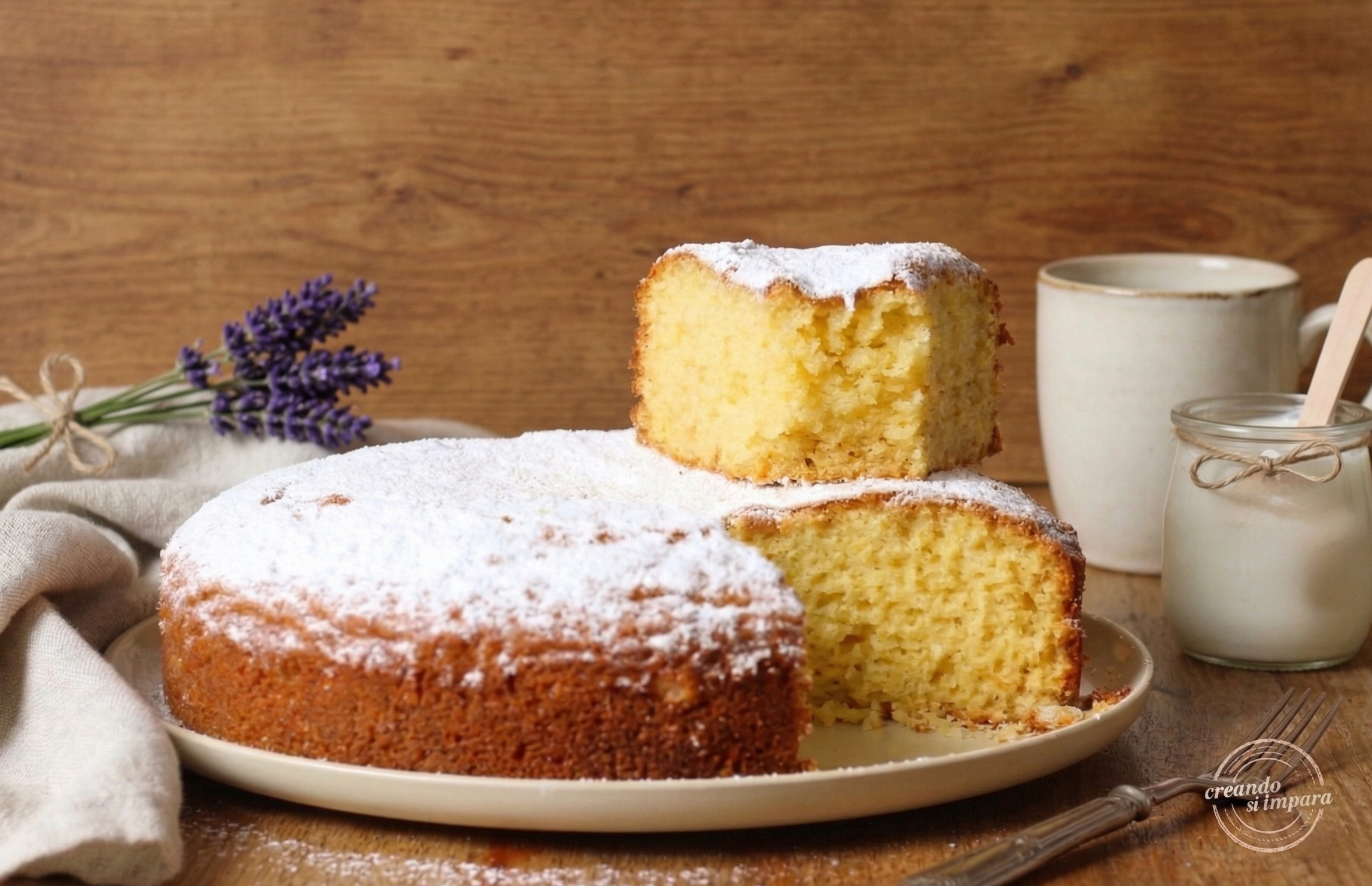 7-Yogurt-Pot Cake: the classic soft and lemon-scented recipe