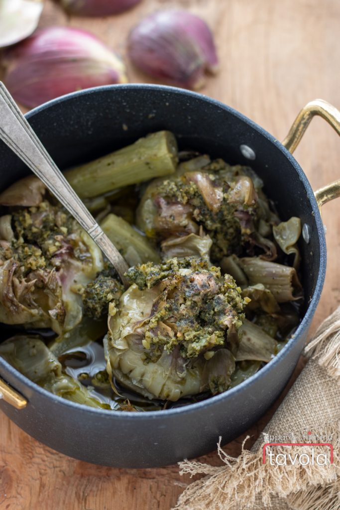 standing Tuscan artichokes