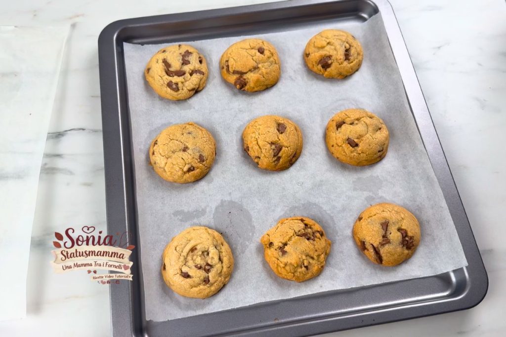 American cookie dough just after baking