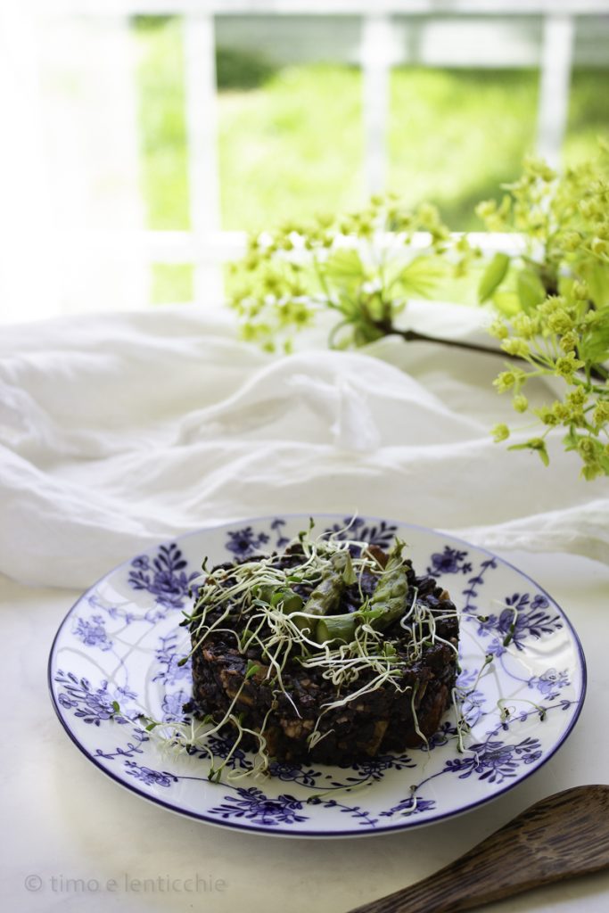 Black rice tempeh carrots confit